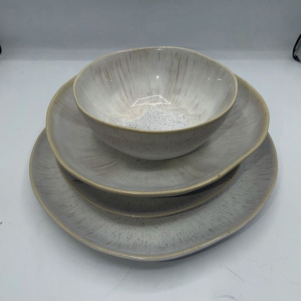 Casafina Eivissa Fine Stoneware Dinnerware Sand Beige-Set of 4